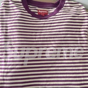 Supreme Long sleeve horizontal striped shirt Sz M